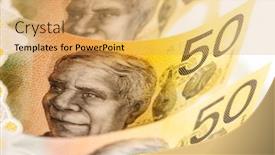  Presentation with australian dollar - Theme consisting of australian-money-background-fifty-dollar background and a yellow colored foreground