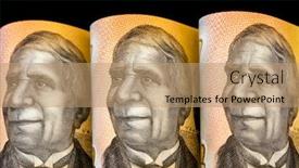  Presentation with australian dollar - PPT theme having australian-money-background-fifty-dollar background and a coral colored foreground