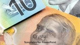  Presentation with issue - Colorful presentation design enhanced with australian money background new plastic notes issue backdrop and a coral colored foreground