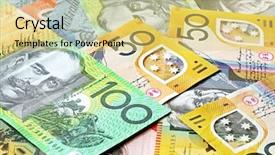  Presentation with money notes - Beautiful slides featuring australian money background notes include backdrop and a yellow colored foreground