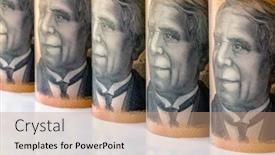  Presentation with australian dollar - Cool new presentation theme with australian-money-background-rolled-fifty backdrop and a coral colored foreground