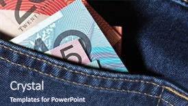  Presentation with australian air force - PPT theme having australian money in jeans pocket background and a  colored foreground