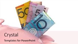  Presentation with australian - Slides consisting of australian money in slot background and a lemonade colored foreground