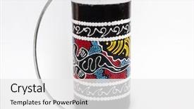  Presentation with indigenous australia - Beautiful PPT theme featuring australian musical instrument with traditional backdrop and a white colored foreground