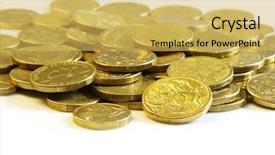  Presentation with australian dollar - Presentation theme with australian one dollar and two background and a yellow colored foreground