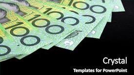  Presentation with australian dollar - Presentation consisting of australian one hundred dollar bills background and a black colored foreground