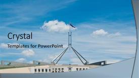  Presentation with australian - Cool new slide deck with minnesota 3d rendering a red waving flag backdrop and a light blue colored foreground