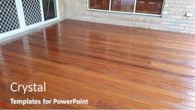  Presentation with australian - Beautiful slide deck featuring australian-spotted-gum-deck-being backdrop and a red colored foreground