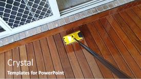  Presentation with australian - PPT theme with australian-spotted-gum-deck-being background and a tawny brown colored foreground