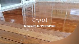  Presentation with australian - Colorful slide set enhanced with australian-spotted-gum-deck-being backdrop and a coral colored foreground