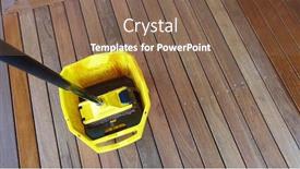  Presentation with australian - Cool new slide deck with australian-spotted-gum-deck-being backdrop and a violet colored foreground