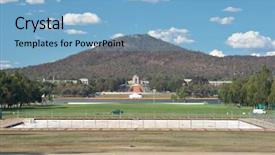  Presentation with memorial - Slide set having australianmemorial - view from parliament house background and a  colored foreground