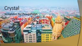  Presentation with vienna - Slide set consisting of austria - vienna background and a light blue colored foreground