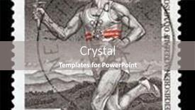  Presentation with runner - Presentation theme having austria-circa-1972-stamp-printed background and a gray colored foreground