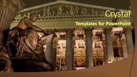  Presentation with vienna - Presentation theme consisting of austria vienna parliament background and a tawny brown colored foreground