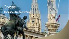  Presentation with vienna - Colorful PPT layouts enhanced with austria vienna parliament backdrop and a teal colored foreground