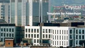  Presentation with ferris wheel - Colorful presentation enhanced with austria vienna skyline as seen from an ferris wheel backdrop and a seafoam green colored foreground