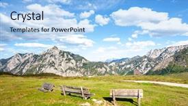  Presentation with anatomy upper limb - PPT theme with austrian alps near postalm upper background and a light blue colored foreground