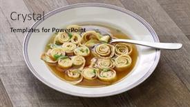  Presentation with pancake - Colorful theme enhanced with austrian-and-south-germany-sliced backdrop and a light gray colored foreground