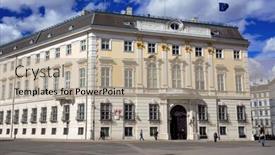  Presentation with vienna - Beautiful theme featuring austrian federal chancellery in vienna seat of the chancellor backdrop and a mint green colored foreground