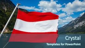  Presentation with mountain lake - Slides enhanced with austrian flag agains mountain lake background and a  colored foreground