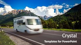  Presentation with italy car - Theme featuring autheication - family vacation travel holiday trip background and a dark gray colored foreground