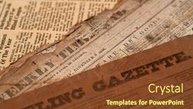  Presentation with newspapers - Audience pleasing slides consisting of authentic-antique-newspapers-form backdrop and a tawny brown colored foreground