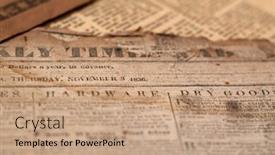  Presentation with newspapers - Presentation theme enhanced with teacher beat children - ethnic woman teaching music class background and a mint green colored foreground.