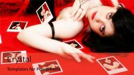  Presentation with japanese style - Beautiful theme featuring authentic japanese gothic lolita backdrop and a red colored foreground