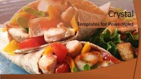  Presentation with chicken meat package - Presentation design featuring authentic mexican food - healthy summer meal grilled chicken background and a red colored foreground