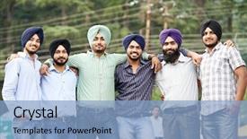 Presentation with native indian - Theme featuring authentic native indian punjabi sikh background and a light blue colored foreground