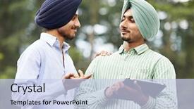  Presentation with turban - Slides enhanced with authentic native indian punjabi sikh background and a sky blue colored foreground