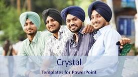  Presentation with turban - Presentation theme consisting of authentic native indian punjabi sikh background and a sky blue colored foreground