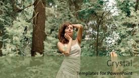  Presentation with self care - PPT theme featuring authentic-people-portrait-candid-portrait background and a violet colored foreground