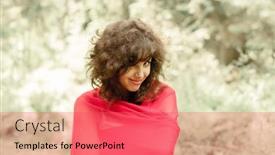  Presentation with self care - PPT theme with authentic-people-portrait-candid-portrait background and a red colored foreground