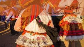  Presentation with region - Slide deck having authentic-peruvian-dance-in-titicaca background and a red colored foreground