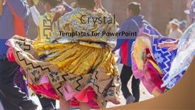  Presentation with region - Audience pleasing slide set consisting of authentic-peruvian-dance-in-titicaca backdrop and a coral colored foreground