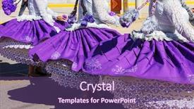  Presentation with folk dance - Theme featuring authentic peruvian dance background and a violet colored foreground