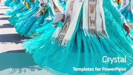  Presentation with folk dance - Slide deck featuring authentic peruvian dance background and a teal colored foreground