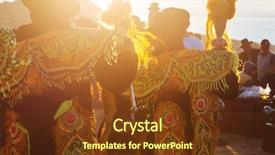  Presentation with folk dance - Colorful PPT theme enhanced with authentic peruvian dance backdrop and a tawny brown colored foreground