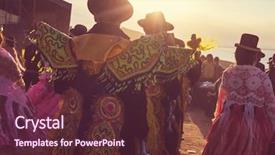  Presentation with folk dance - PPT layouts having authentic peruvian dance background and a tawny brown colored foreground