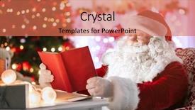  Presentation with reading table - Audience pleasing presentation consisting of authentic santa claus reading book backdrop and a coral colored foreground