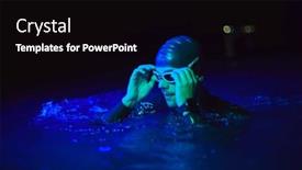  Presentation with swimmer - Theme featuring authentic-triathlete-swimmer-having background and a black colored foreground