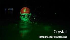  Presentation with swimmer - Amazing theme having authentic-triathlete-swimmer-having backdrop and a black colored foreground