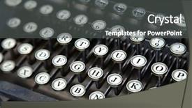  Presentation with close up view of the compass on old paper - PPT layouts featuring author - old typewriter closeup o keys background and a dark gray colored foreground