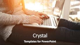  Presentation with working - Theme consisting of author - young woman is sitting background and a wine colored foreground