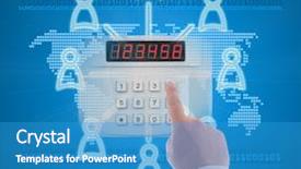  Presentation with access - Presentation theme consisting of authorized access to the social background and a teal colored foreground