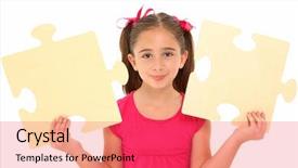  Presentation with autism puzzle - Amazing theme having autism - beautiful 7 year old girl backdrop and a red colored foreground