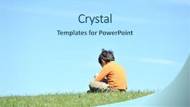  Presentation with abandoned - Presentation design consisting of autism - photo of young boy sitting background and a arctic colored foreground