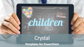  Presentation with children medical heart - Amazing presentation design having autism awareness heart against medical backdrop and a seafoam green colored foreground